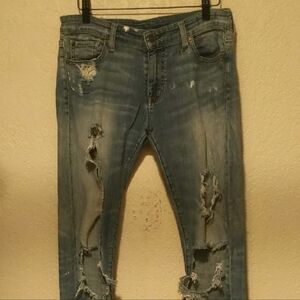 Ralph Lauren Blue Skinny Distressed Jeans